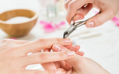 maintaining nail cuticles at a salon