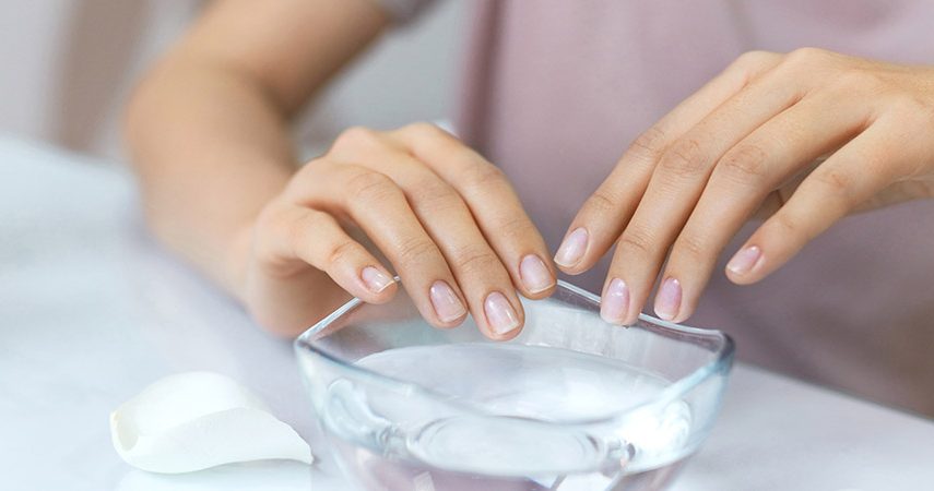 Woman removing nails
