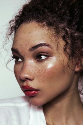 Dewy Makeup for Freckled Skin