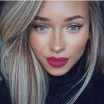 Matte Makeup With Bright Lips