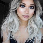 Silver Hair and Bold Makeup